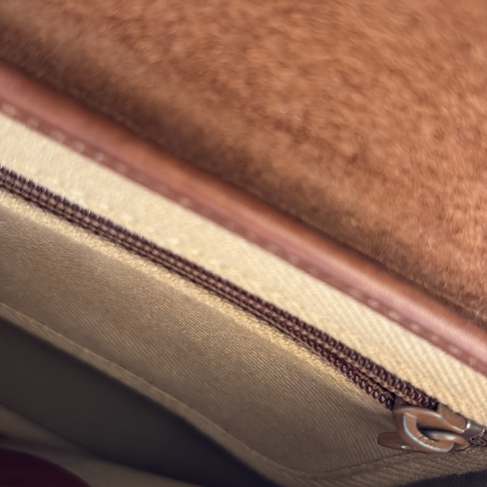 Vintage Marley Hodgkin No. 79 bag, tan/camel vacas and brown leather brass - Picture 7 of 13